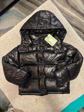 Sam Edelman Puffer Jacket Black Shiny Kids Sz 5/6